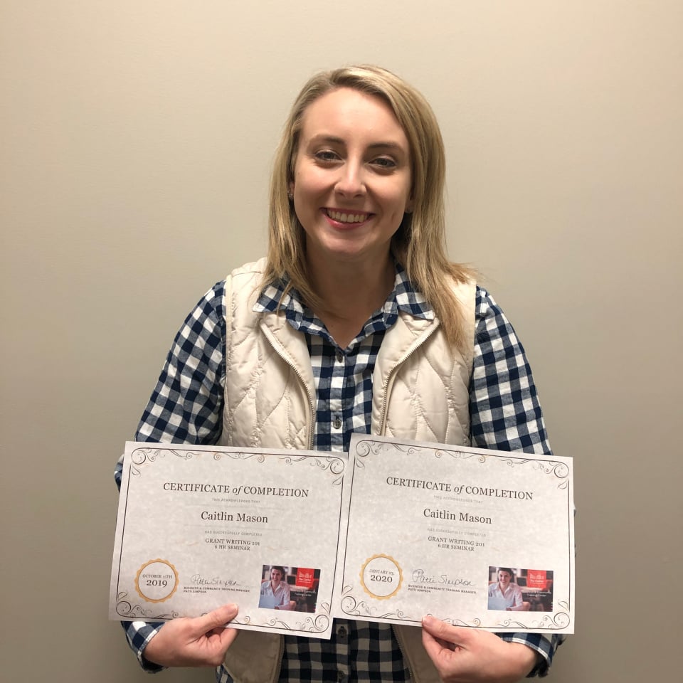 CVADD Public Administration Specialist completes Grant Writing Training